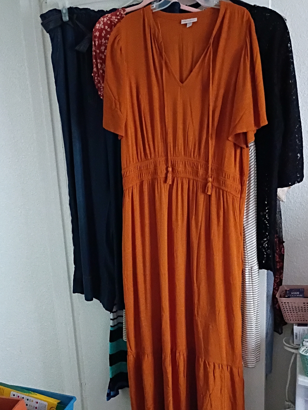 💛 Knox Rose | Mustard Gold | Maxi Dress with Smocked Waist and Pockets | XL